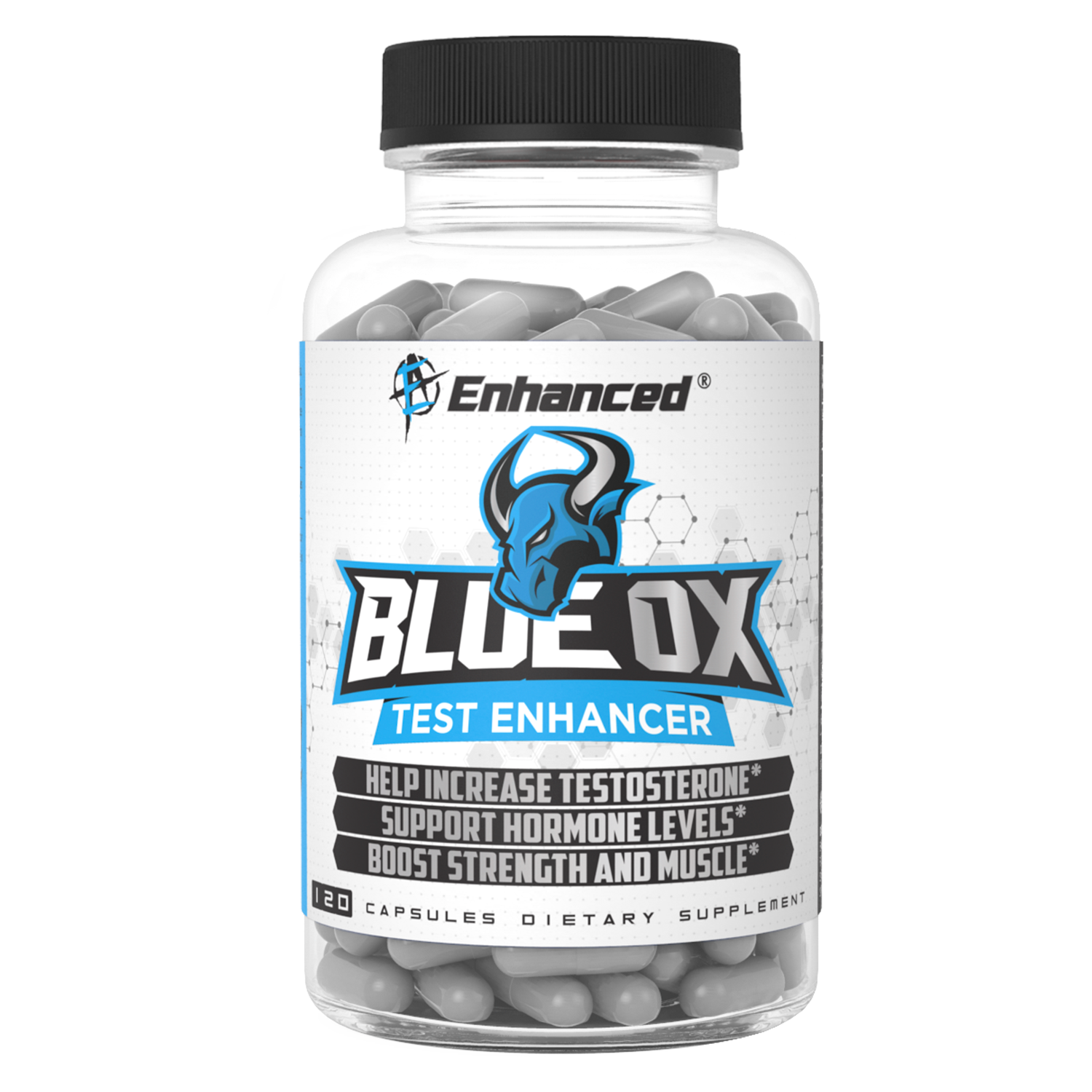 Blue Ox Testosterone Booster 120 Capsules Enhanced Labs Australasia